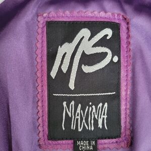 Maxima Purple Leather Jacket for Women